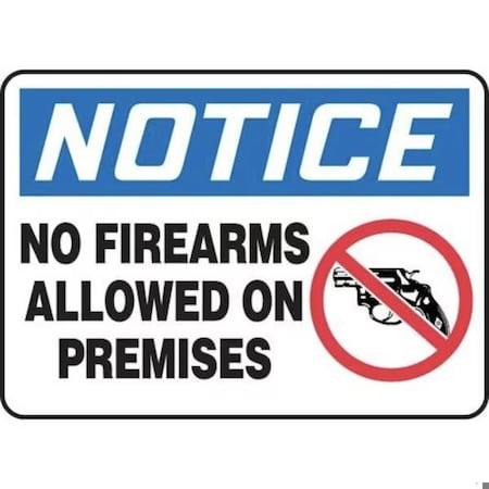 Accuform OSHA NOTICE SAFETY SIGN NO FIREARMS MACC822XT MACC822XT
